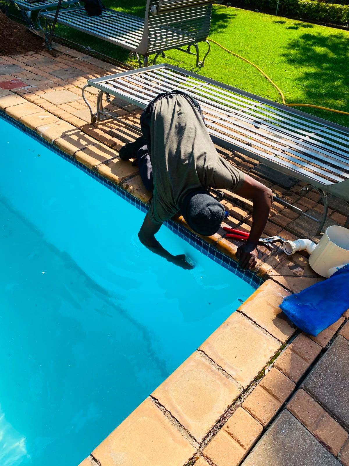 Swimming pool repair on the job 3